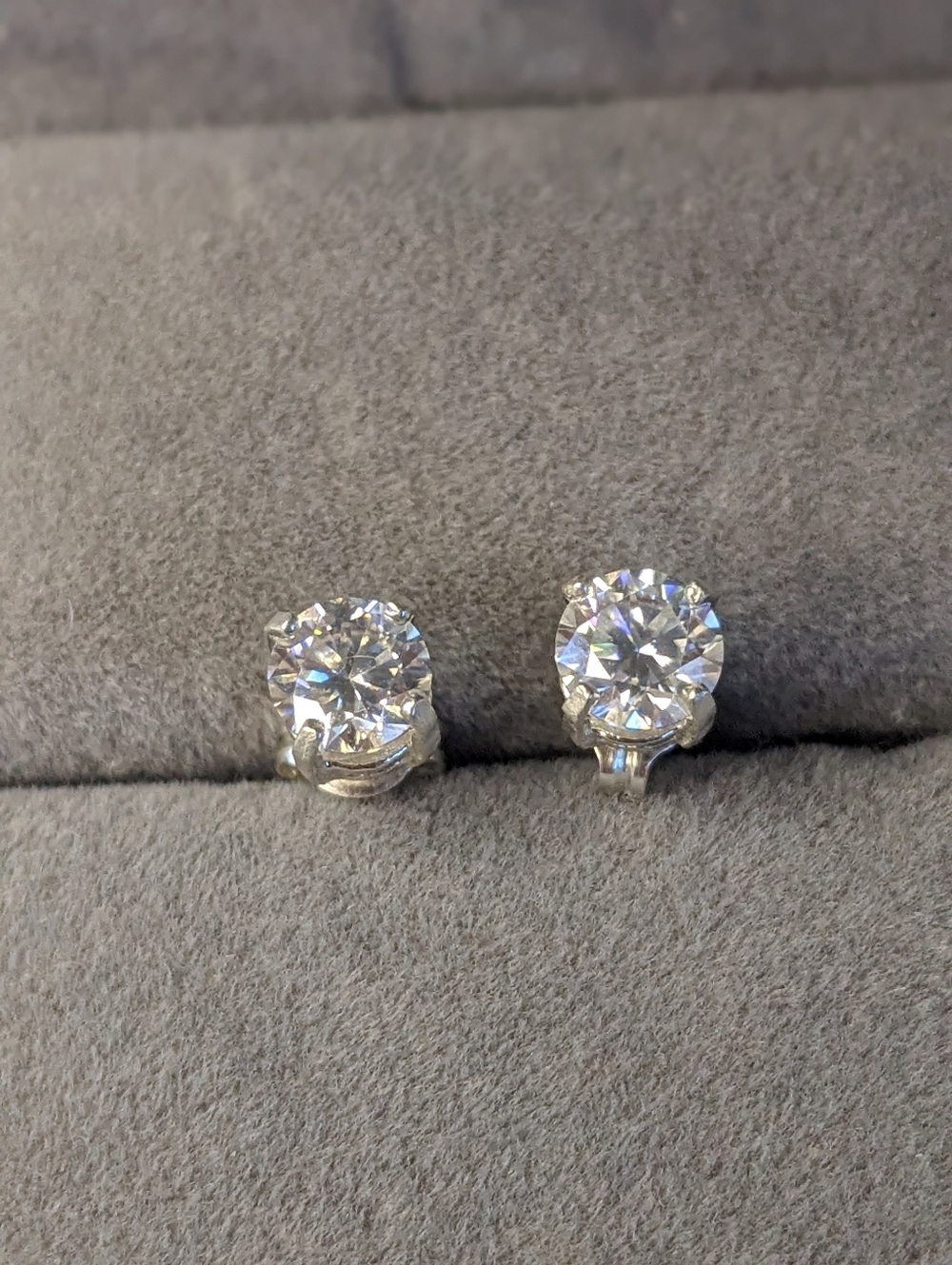 🆕 Diamond D Color VVS1 Sterling Silver Earrings Premium 0.98 CTW Near Flawless